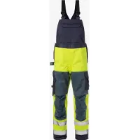 Fristads Flame high vis Amerikaanse overall klasse 2 1585 FLAM Hi-Vis geel/marineblauw maat D92 heren