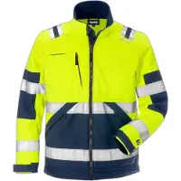 Fristads High vis softshelljack klasse 2 4083 WYH Hi-Vis geel/marineblauw maat 2XL heren