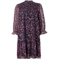 Vila Jurk 'VIFALIA' aubergine / sering / mauve / zwart