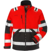 Fristads High vis softshelljack klasse 2 4083 WYH Hi-Vis rood/zwart maat XL heren