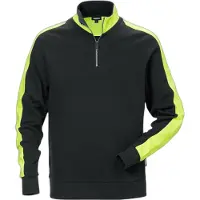 Fristads Sweatshirt met korte rits 7449 RTS Zwart maat M heren