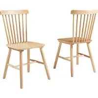 En.casa Eetkamerstoel Karmoy 2-delige set 89x46x52 cm naturel []