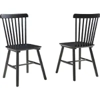 En.casa Eetkamerstoel Karmoy 2-delige set 89x46x52 cm zwart []