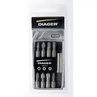 Diager Bitset 9-delig PZ-PH-Torx met magnetische bithouder