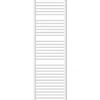 LuxeBath Elektrische badkamerradiator met verwarmingselement 900W 600x1800 mm Wit gebogen zijaansluiting & thermostaat Digitaal display