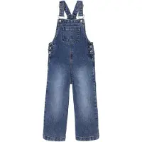 Vertbaudet Wijde salopet van jeans voor meisjes