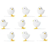 Party Deco Paaskip wit (7 cm) - 9 stuks