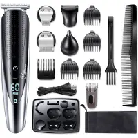 Hatteker 5-in-1 Tondeuse voor Heren – Baardtrimmer, Haartrimmer & Bodygroomer – Professioneel en Oplaadbaar