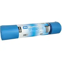Starpak 20 Industriezakken, LDPE 120 l 110 cm x 70 cm blauw