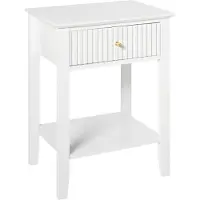 Beliani ASSISI - Nachtkastje 1 lade - Wit - MDF