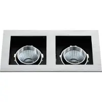 Eglo Inbouwspot LED 'Biscari 1' 2x 7W Alu-Geborsteld incl. drivers