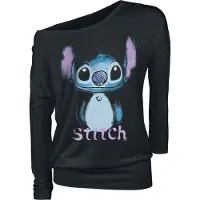 Lilo & Stitch - Disney Shirt met lange mouwen - Graffiti - XS tot 5XL - voor Vrouwen - zwart - Maat 5XL