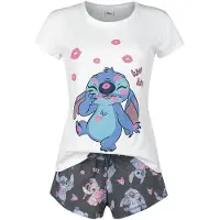 Lilo & Stitch - Disney Pyjama - Kiss kiss - S tot 3XL - voor Vrouwen - meerkleurig - Maat XL