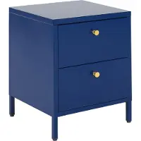 Beliani KYLEA - Nachtkastje - Marineblauw - Staal