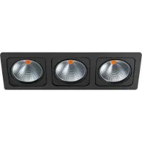 Eglo Inbouwspot | 'VASCELLO-G' LED 3x21W 2700K Zwart | IP20 Ømm