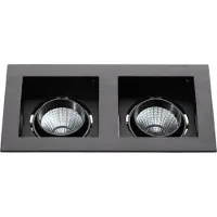 Eglo Inbouwspot LED 'Biscari 1' 2x 7W Zwart incl. drivers