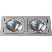 Eglo Inbouwspot | 'VASCELLO-G' LED 2x21W 2700K Zilvergrijs | IP20 Ømm