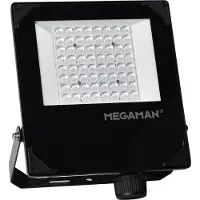 Megaman LED-buitenspot Hugo, 50 W, 3000 K, IP66 Hugo, zwart, Aluminium, LED buitenlamp