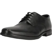 Clarks heren Oxford schoenen, model Howard Walk, zwart leer, maat 47 EU