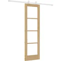 vidaXL Schuifdeur ORKDAL 61 x 198,5 cm Massief grenenhout en glas
