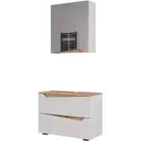 Vicco Badkamermeubelset Marelle Wit/Artisanaal eiken 2-delig, Model 57516
