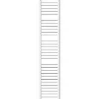 LuxeBath Elektrische badkamerradiator met verwarmingselement 1200W 300x1800 mm Wit rechte zijaansluiting & thermostaat