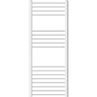 LuxeBath Elektrische badkamerradiator met verwarmingselement 900W 500x1200 mm Wit gebogen met zijaansluiting & thermostaat Digitaal display