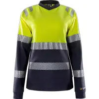 Fristads Flamestat Hi Vis Dames T-shirt Met Lange Mouwen Klasse 1 7108 Tfl | Maat: L