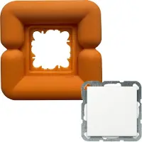 Felt - Stopcontact - Minneola orange - Big Buoy - 1 lichtschakelaar - Plug frame