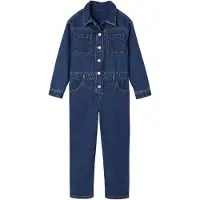Vertbaudet Jumpsuit van denim in workerstijl voor meisjes