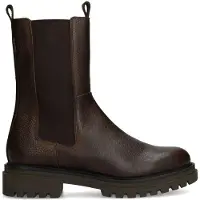 Manfield Bruine leren chelsea boots | Maat 37