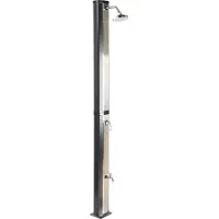 Beliani TUXPAM - Buitendouche op zonne-energie - Zwart - PVC