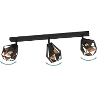 Eglo Zwarte plafondlamp Carlton 7 3L - met koper
