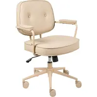 Beliani PARAMUS - Bureaustoel - Beige - Kunstleer
