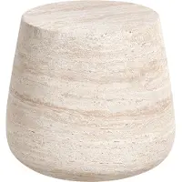 Beliani BIENTINO - Bijzettafel - Beige - Lichtbeton (MgO)