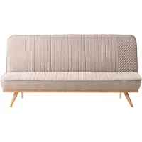Beliani KALFAFELL - Slaapbank - Lichtbruin - Polyester