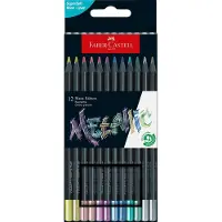 Faber-Castell Black Edition kleurpotloden - 12 stuks - metallic