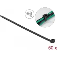 DeLOCK Tie-wraps 380 x 7,6mm / zwart - hittebestendig (50 stuks)
