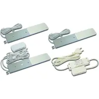 Hera LED meubelverlichting S-Pad F, set van 3, aluminium 3.000 K Dimmer dimbaar, alu / grijs / zink, Keuken, Aluminium, Modern, kastverlichting