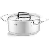 Fissler Kookpan Original Profi Collection Laag met RVS Deksel 20 cm