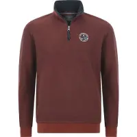 Jan Vanderstorm Comfort Fit Sweatshirt donkerrood, Effen