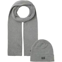 Jack & Jones Sjaal 'JACDna' grijs gemêleerd / zwart / wit