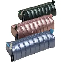 Exacompta schrijfmappen "Daunen", khaki, blauw, roze – voordeelverpakking van 6 stuks