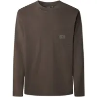 Pepe Jeans Heren Thor T-shirt bruin (L), Casual, Katoen, Lange mouwen PM5010100