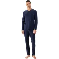 Mey Pyjama lang Serie Pure Night Yacht Blue | Maat 3XL