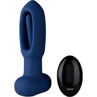 ANOS - anale vibrator met tongvorm - siliconen - blauw