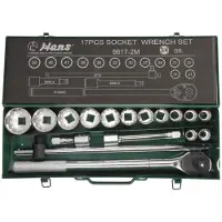 Hans Dopsleutelset 3/4 inch, 12-kant 17 Stuk (19 mm - 50 mm) (LKW)