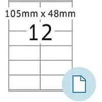 Herma Etiket 8419 A4 EXPR 500 105x48mm wit 6000 stuks