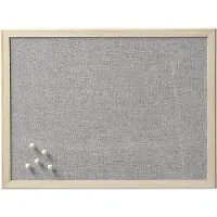 Zeller prikbord - textiel - lichtgrijs - 30 x 40 cm - incl. punaises