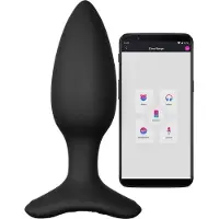 Lovense Hush 2 S - App-gestuurde anaalvibrator (38 mm, zwart)